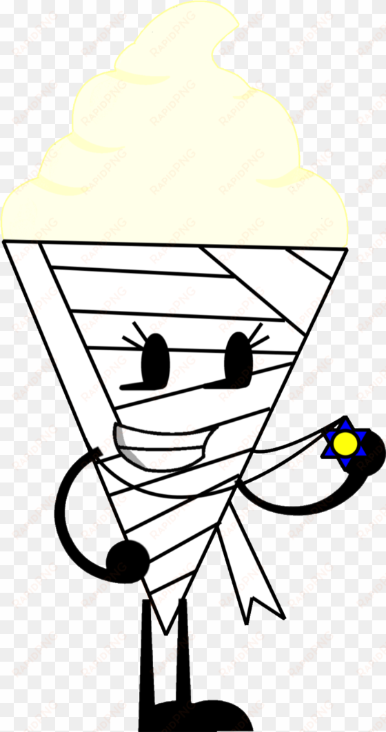 ice cream as a mummy vector - clip art