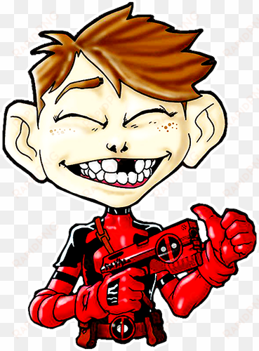 ike as deadpool sticker - cartoon