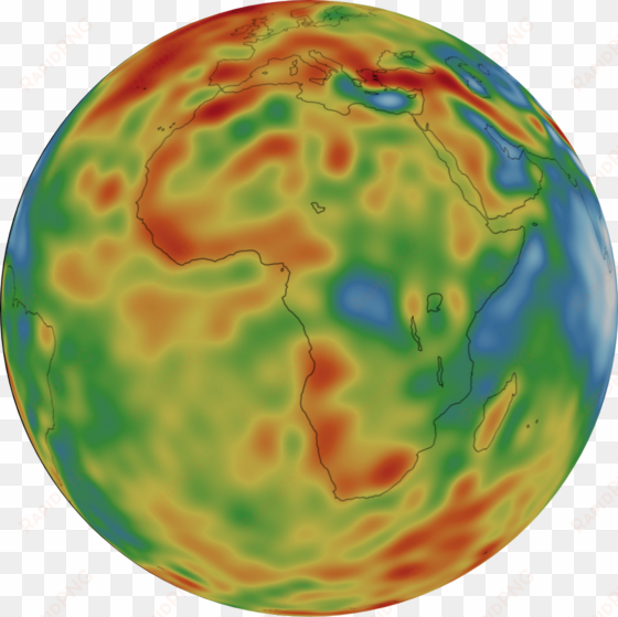 illustration of grace-fo gravity data over africa