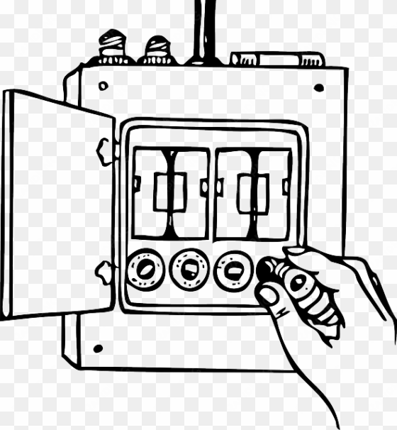 illustration of residential electrical fuse box installation - fuse box png