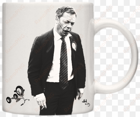 image of bloodied nigel farage mug - max value hardware all-terrain tricycle