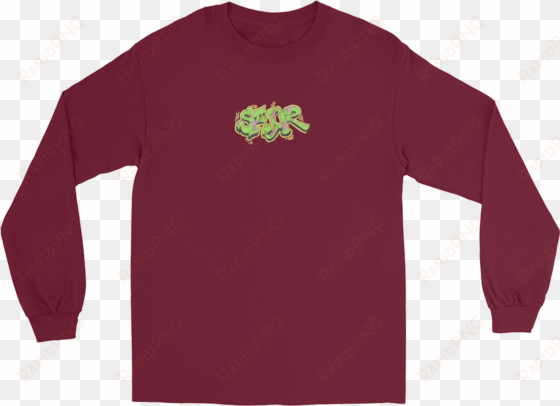 image of lime ooze burgundy long-sleeve - sunshineandspoons i'm healthy because of my feeding