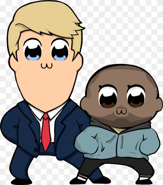 image of trump and kanye pop team epic - kanye west