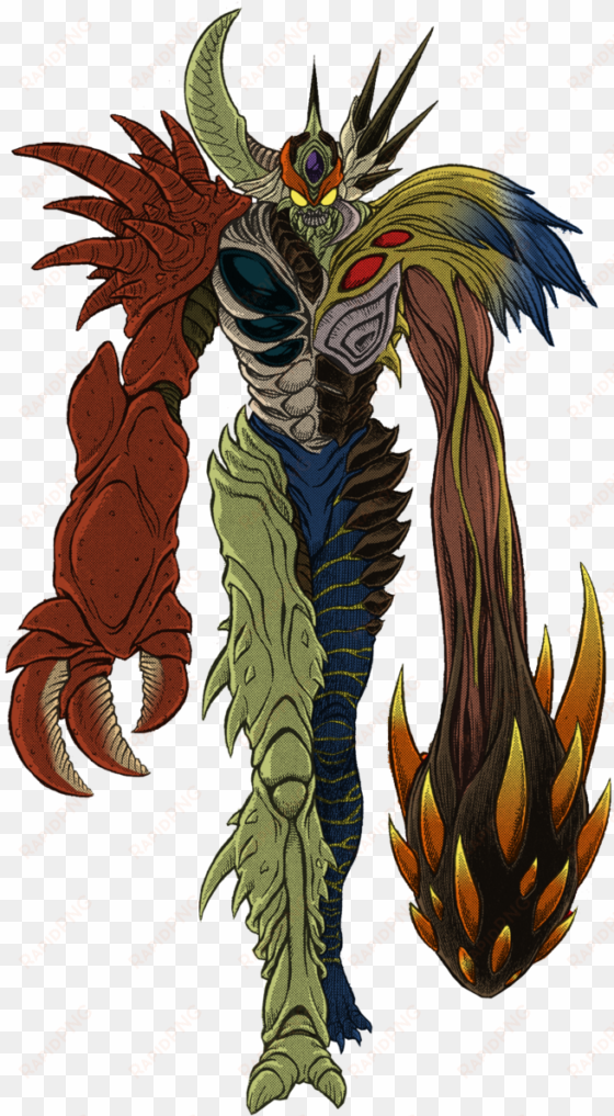 imagen coloreada viñeta del manga guyver - evil aptom