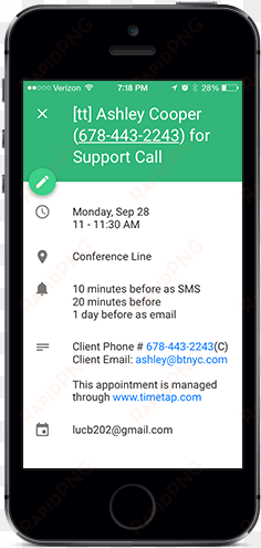 import appointments with google calendar integration - hangout chat api