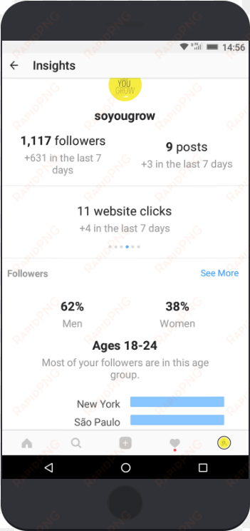insights business profile 1k instagram followers fast - iphone