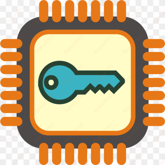 integrated circuits & chips central processing unit - crypto clipart