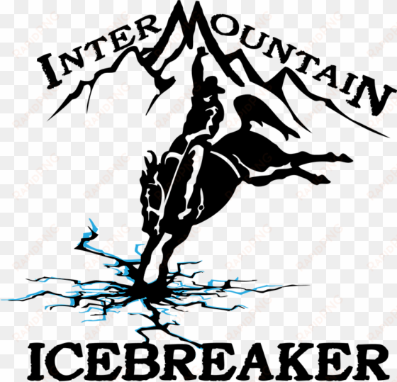 intermountain icebreaker color[1] - rodeo cowboy on saddled bronco sticker