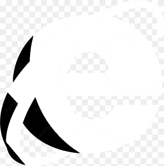 internet explorer logo black and white