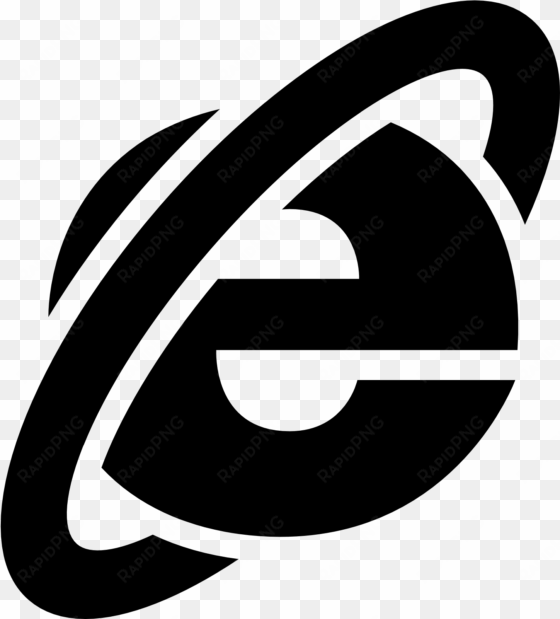 internet explorer logo transparent download - internet explorer icon black