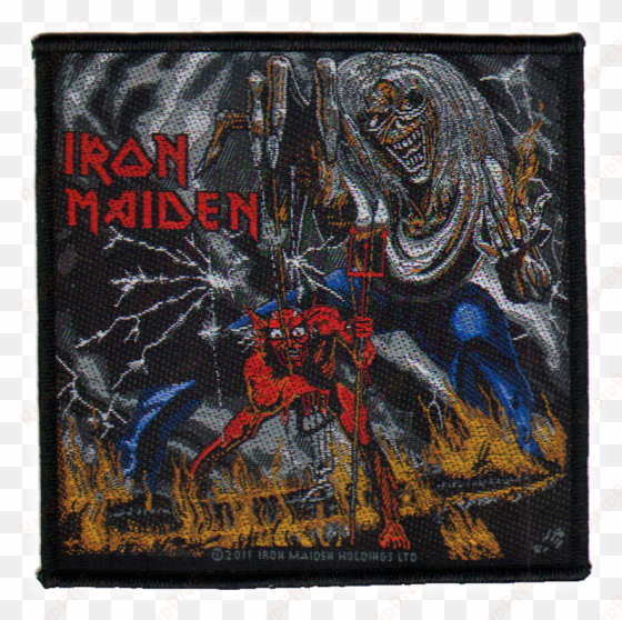iron maiden woven patch the number of the beast woven - iron maiden the number of the beast patch