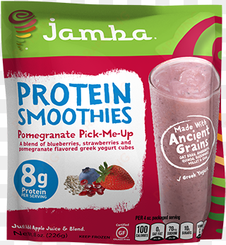 jamba at home smoothies pomegranate pick me up - jamba juice smoothies, protein, pomegranate pick-me-up