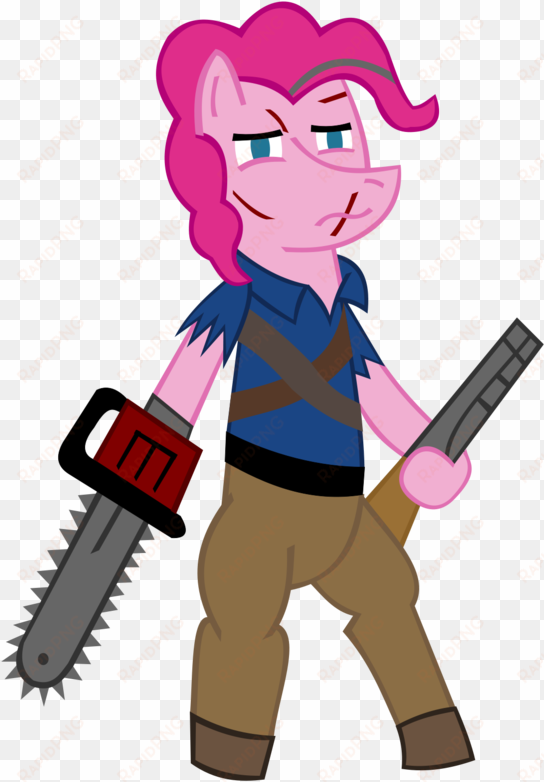 jewelsfriend, ash williams, bipedal, chainsaw, crossover, - cartoon
