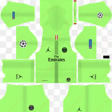 jordan paris saint germain psg goalkeeper home 2018 - kits dls psg 2019