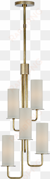 kate spade hanging shade chandelier in soft brass - ceiling fixture