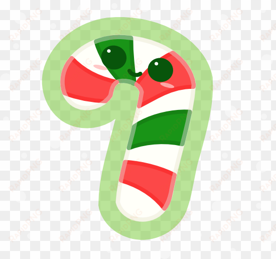 kawaii candy cane cartoon