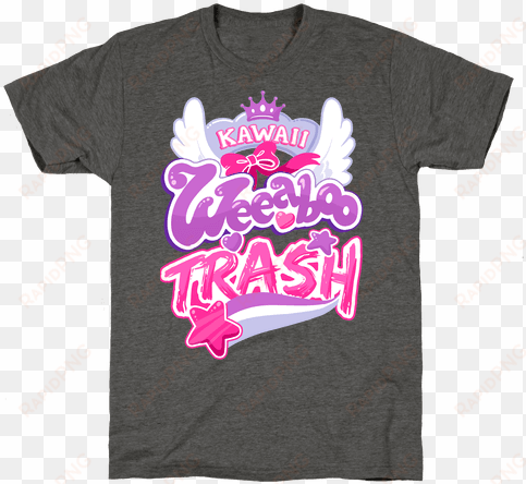 kawaii weeaboo trash anime logo racerback - t-shirt