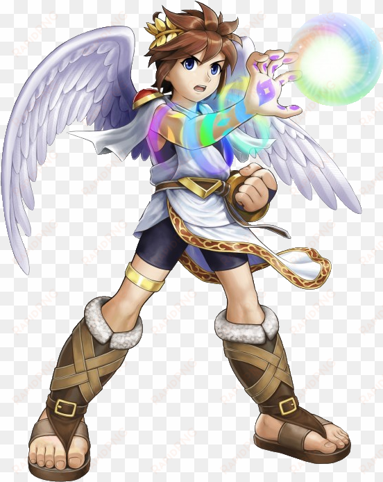 kid icarus viridi and dark pit - kid icarus uprising palms