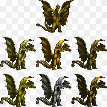 king ghidorah pallette set - king ghidorah png