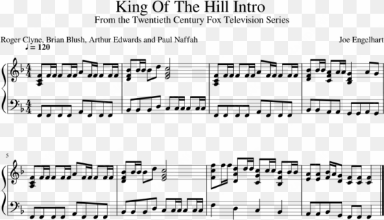 king of the hill intro sheet music composed by joe - copper