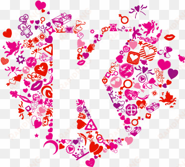 kiss kiss logo completo san valentino - illustration