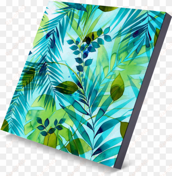kluch monta 04 - 18 x 18 inch tropical tree leaves print cotton linen