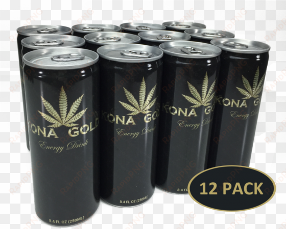 kona gold energy drinks - gold can energy drink