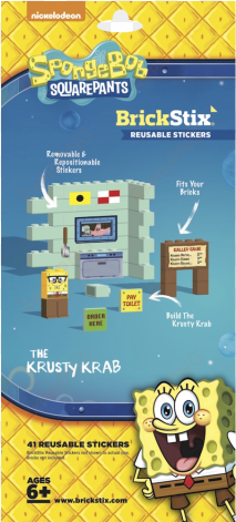 krusty krab galley grub - alex toys spongebob window sticker art craft kit