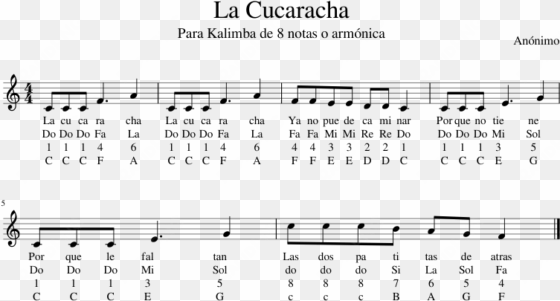 la cucaracha - score la cucaracha fa