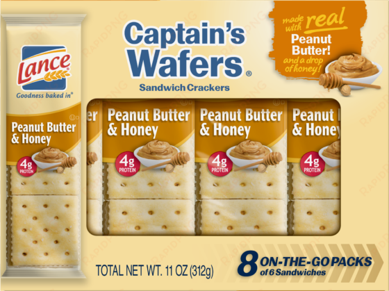 lance cracker sandwiches captain's wafers peanut butter - lance captains wafers crackers