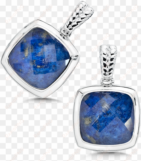lapis earrings in sterling silver - quartz