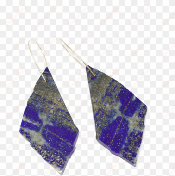 lapis large diamond earrings
