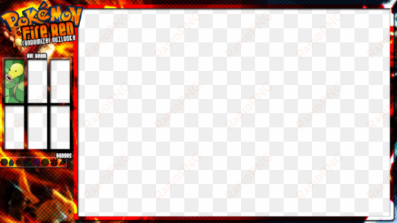 layout with pokemon slots, badges, and space in bottom - layout pokemon fire red