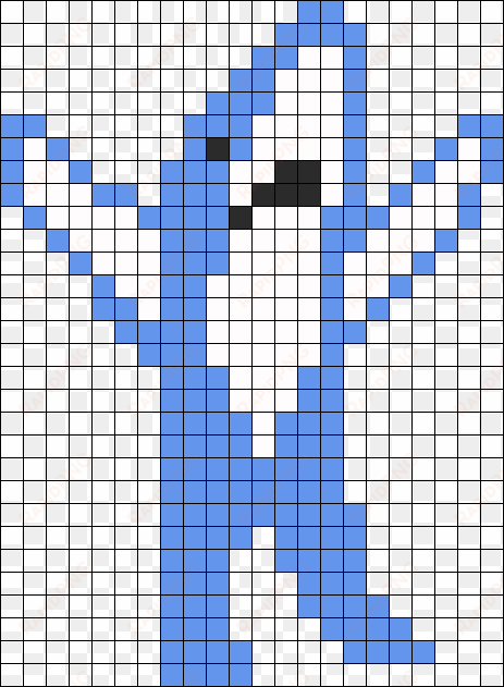 left shark perler bead pattern / bead sprite - left shark pixel art