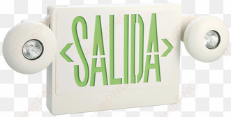 letrero de salida con luz de emergencia y bateria incluida - emergencia combo salida