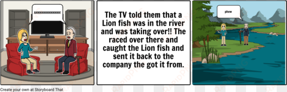 lion fish - cartoon