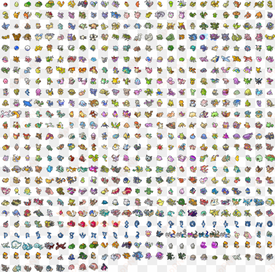 list of novelty pokemon shiny pokemon sprites - complete list of pokemon