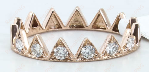 little bird bridal 18k rose gold diamond band, bead - diamond