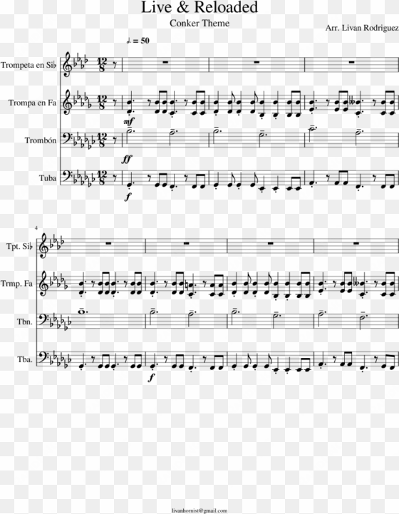 live & reloaded sheet music composed by arr - sheet music