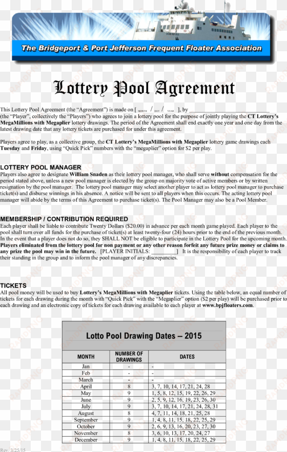 lottery ticket pool agreement main image - lottery