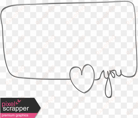 love you wire word art frame - digital scrapbooking