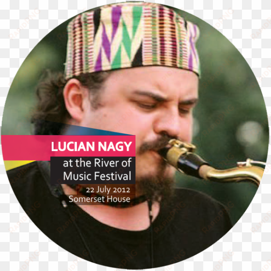 lucian nagy at the river of music festival - wall clock
