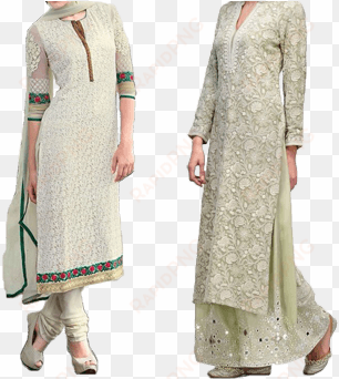 lucknow chikan suits - chikankari full length kurti