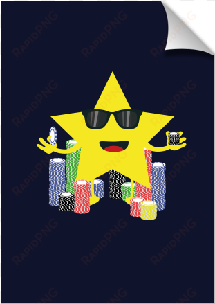 lucky star with poker chips - coque pour huawei honor 8 - bonne Étoile avec des jetons