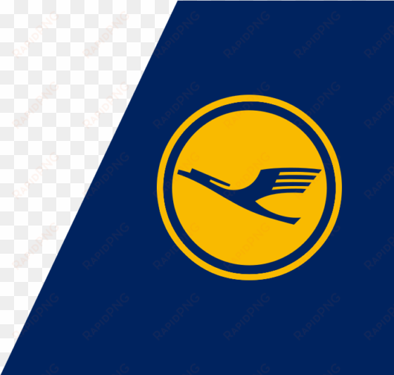lufthansa logo empennage - yellow and blue airline logo
