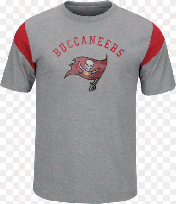majestic buccaneers men's grey pure heritage tee by - tampa bay buccaneers