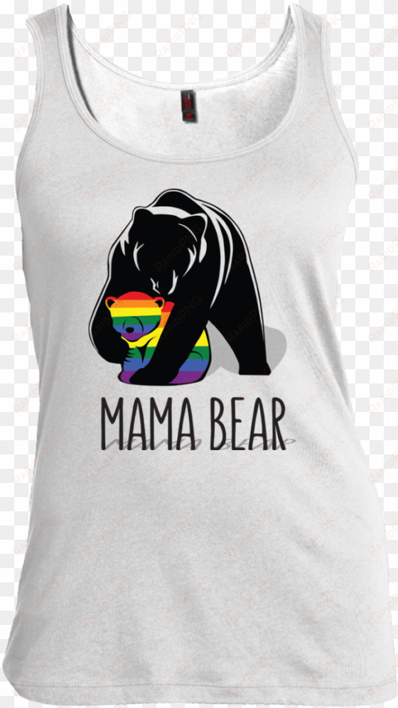mama bear lgbtq women's scoop neck tank top - cute mama bear baby onesies