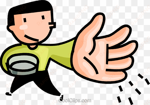 man planting seeds royalty free vector clip art illustration - cheerful giver clipart