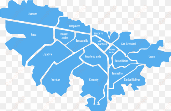 mapa de bogota con sus localidades