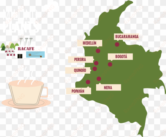mapa de trilladoras en el país - mapa cafetero de colombia